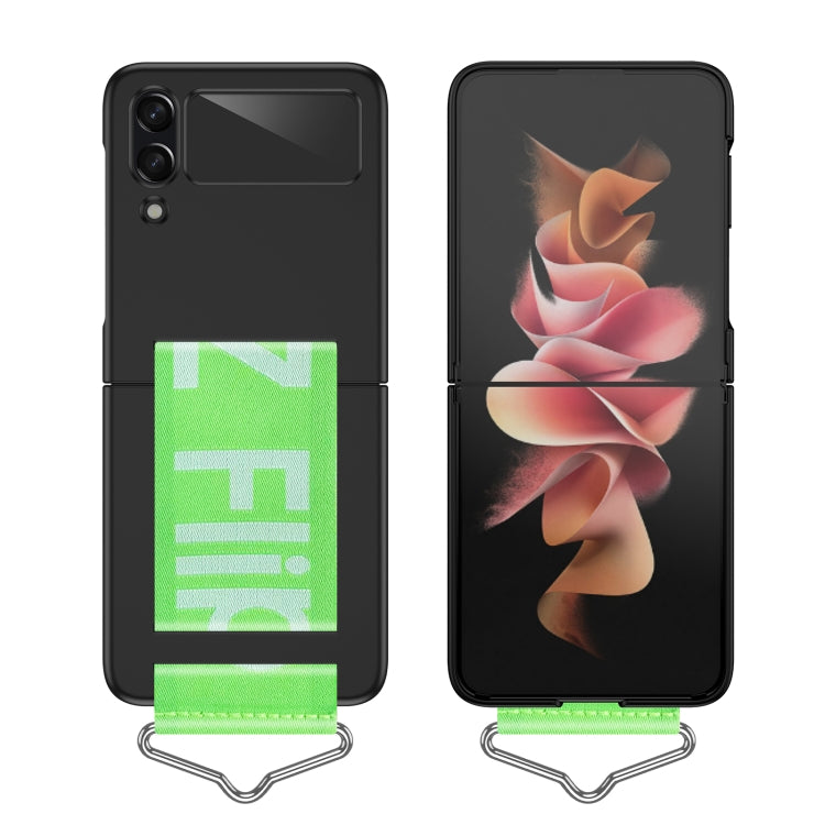 For Samsung Galaxy Z Flip4 PC Shockproof Folding Protective Phone Case with Lanyard