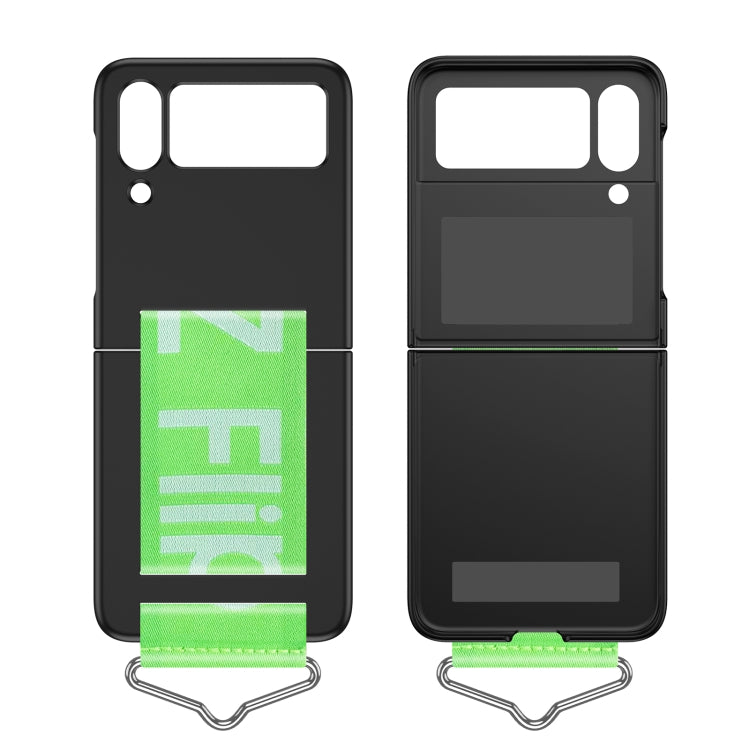 For Samsung Galaxy Z Flip4 PC Shockproof Folding Protective Phone Case with Lanyard