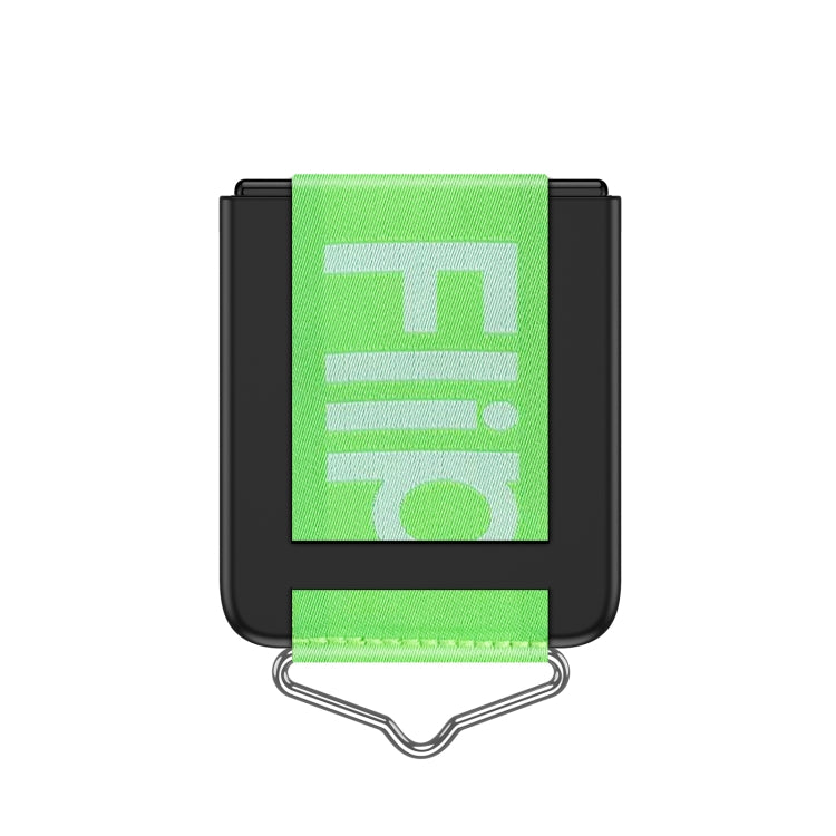 For Samsung Galaxy Z Flip4 PC Shockproof Folding Protective Phone Case with Lanyard
