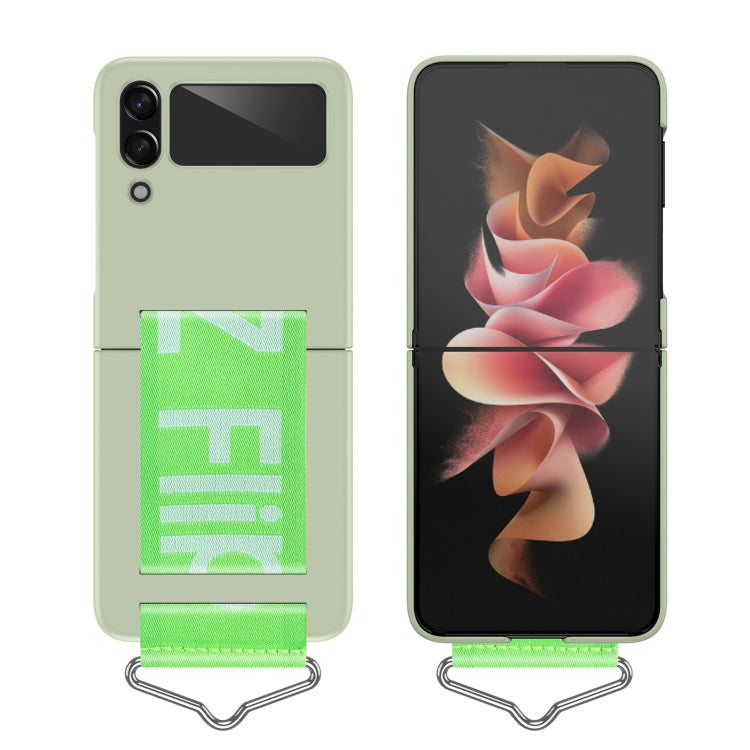 For Samsung Galaxy Z Flip4 PC Shockproof Folding Protective Phone Case with Lanyard