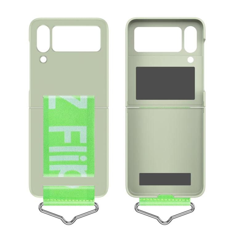 For Samsung Galaxy Z Flip4 PC Shockproof Folding Protective Phone Case with Lanyard