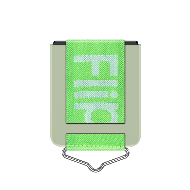 For Samsung Galaxy Z Flip4 PC Shockproof Folding Protective Phone Case with Lanyard