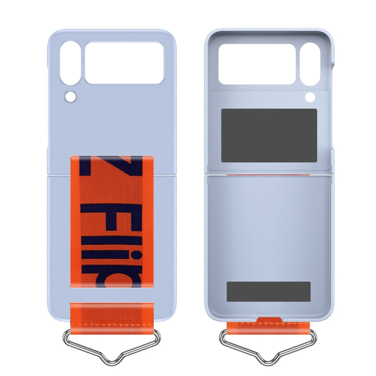 For Samsung Galaxy Z Flip4 PC Shockproof Folding Protective Phone Case with Lanyard