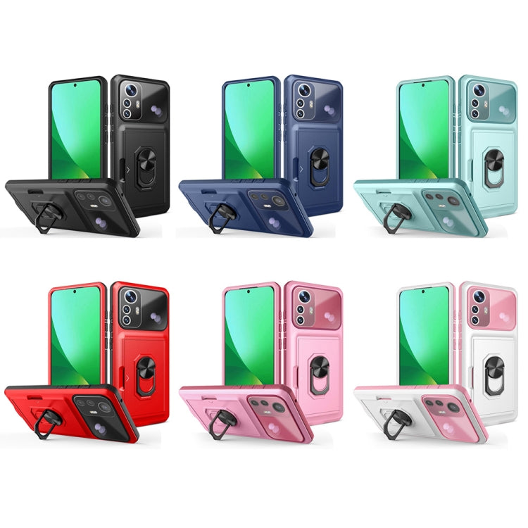 For Xiaomi 12 Pro / 12S Pro Card Ring Holder PC + TPU Phone Case