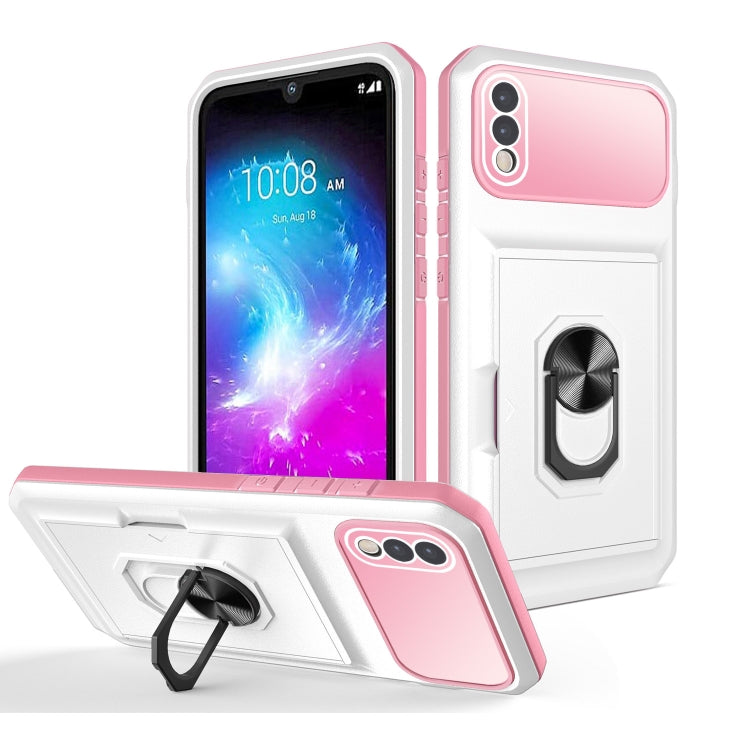 For ZTE Blade A5 2020 Card Ring Holder PC + TPU Phone Case