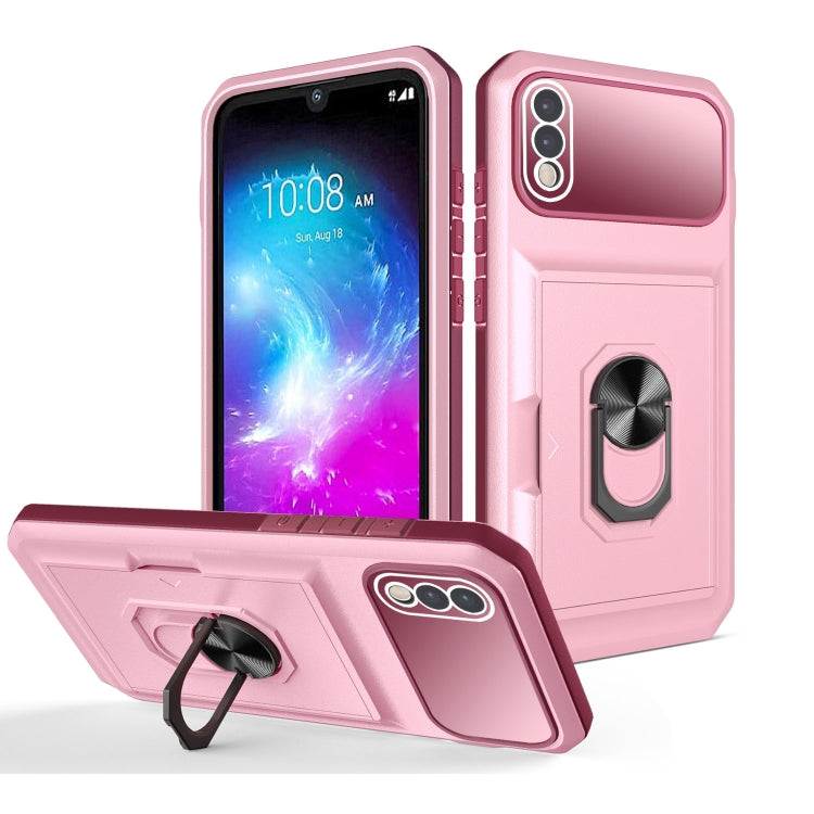 For ZTE Blade A5 2020 Card Ring Holder PC + TPU Phone Case