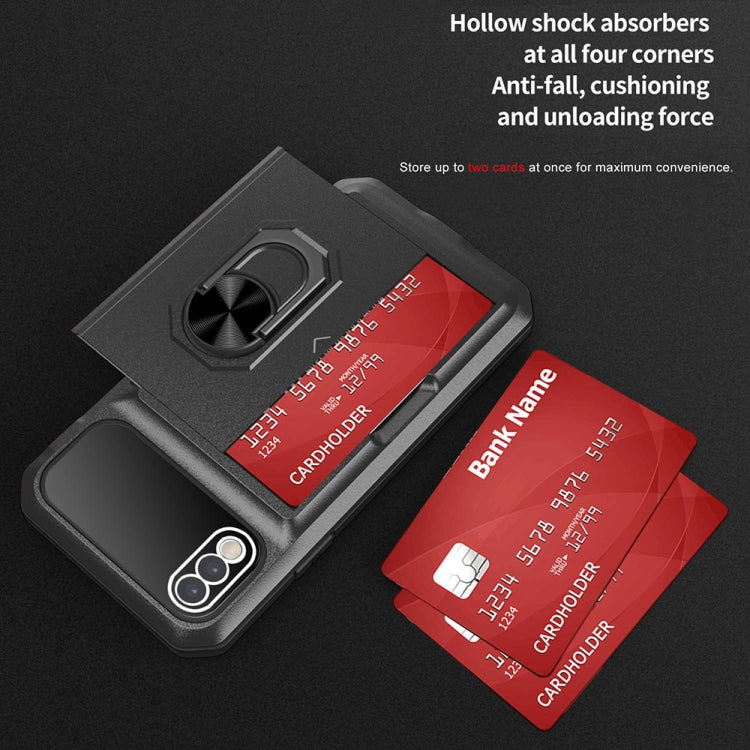 For ZTE Blade A5 2020 Card Ring Holder PC + TPU Phone Case