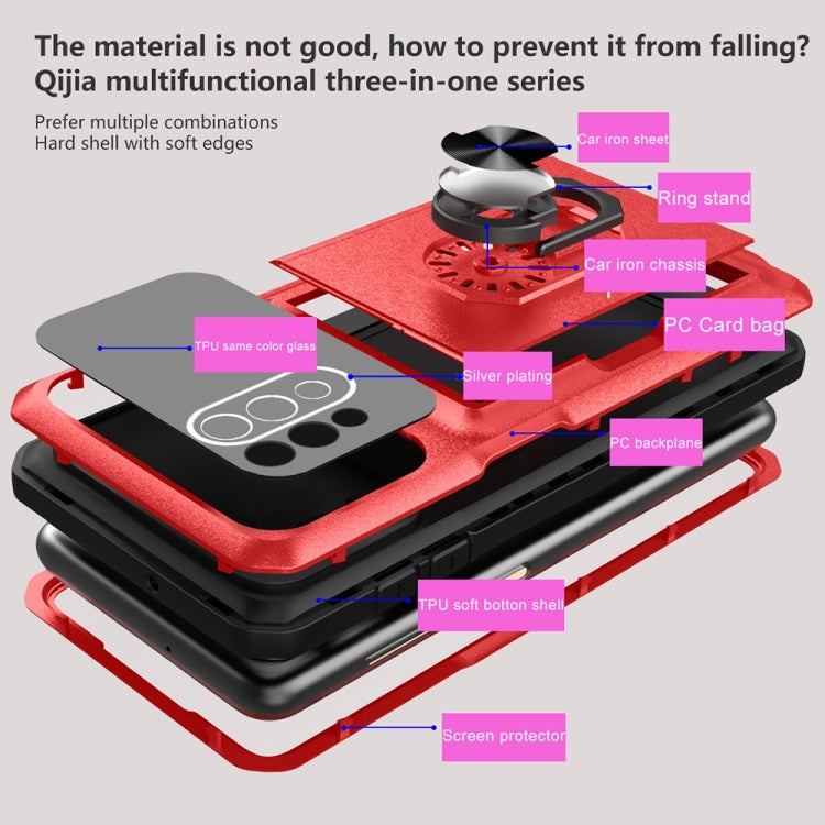 For ZTE Blade A5 2020 Card Ring Holder PC + TPU Phone Case