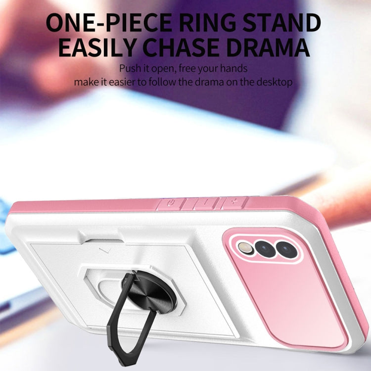 For ZTE Blade A5 2020 Card Ring Holder PC + TPU Phone Case
