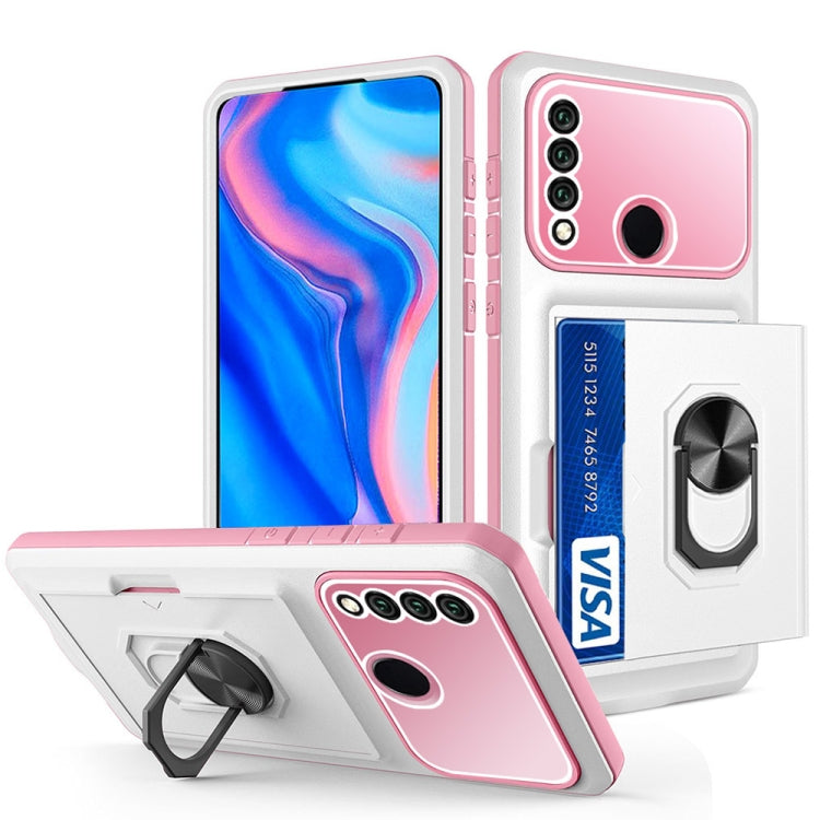 For Huawei Y9 Prime 2019 Card Ring Holder PC + TPU Phone Case