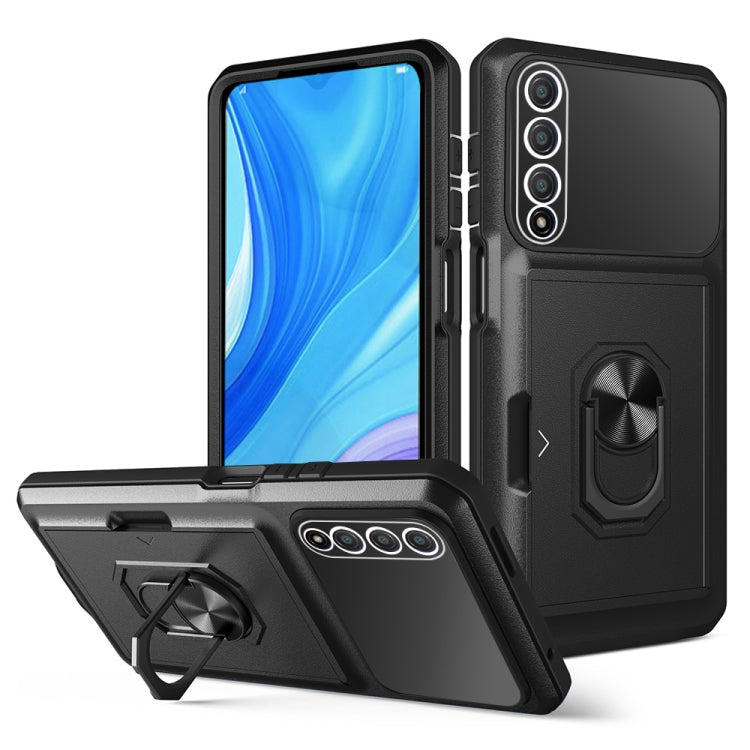 For Huawei Y9s Card Ring Holder PC + TPU Phone Case