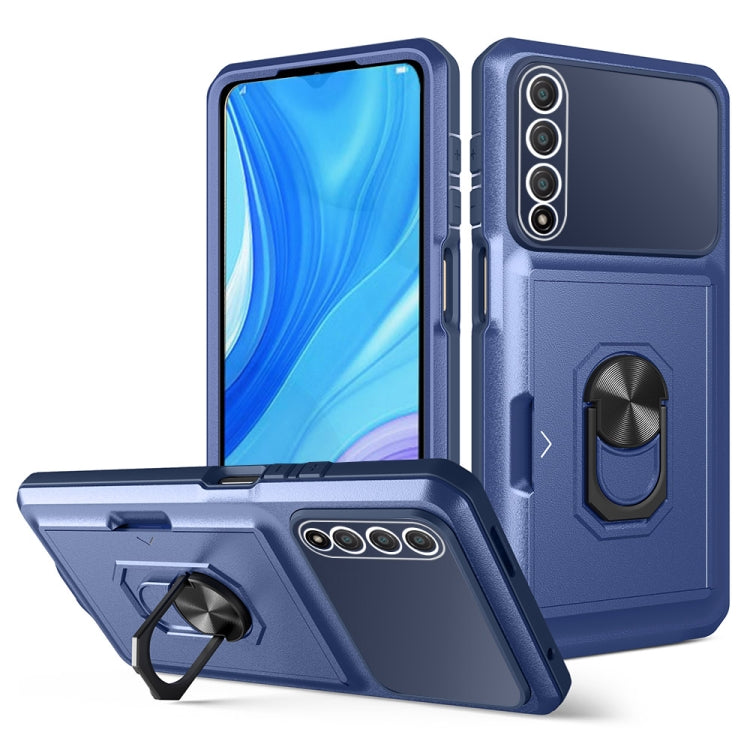 For Huawei Y9s Card Ring Holder PC + TPU Phone Case
