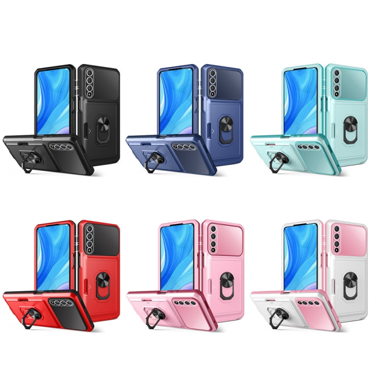 For Huawei Y9s Card Ring Holder PC + TPU Phone Case