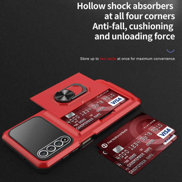 For Huawei Y9s Card Ring Holder PC + TPU Phone Case
