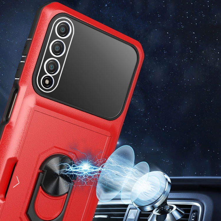 For Huawei Y9s Card Ring Holder PC + TPU Phone Case