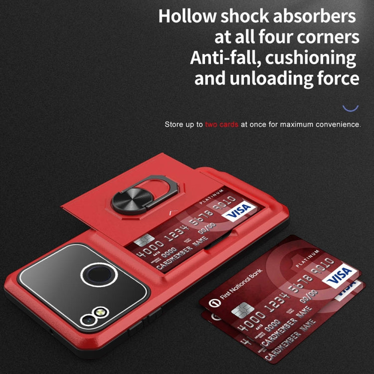For ZTE Blade L210 Card Ring Holder PC + TPU Phone Case