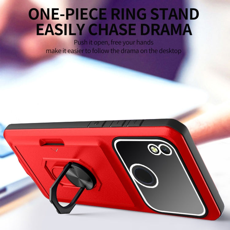 For ZTE Blade L210 Card Ring Holder PC + TPU Phone Case