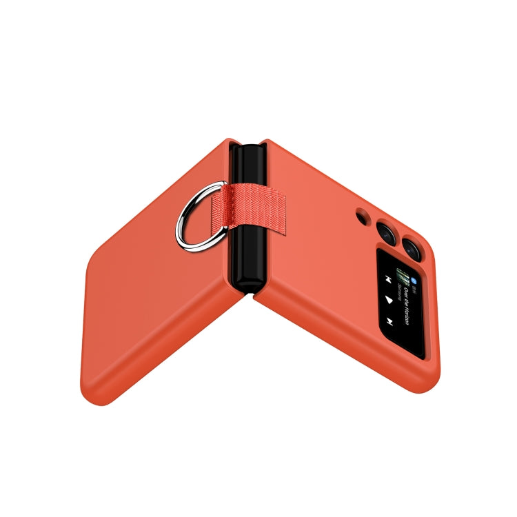 For Samsung Galaxy Z Flip3 5G PC Shockproof Folding Protective Case with Ring Buckle
