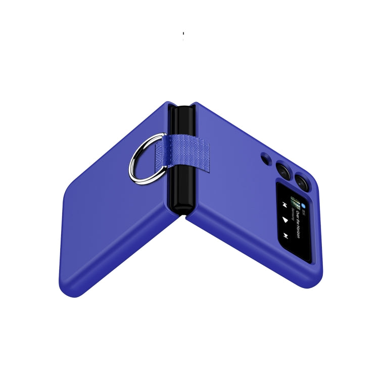 For Samsung Galaxy Z Flip3 5G PC Shockproof Folding Protective Case with Ring Buckle