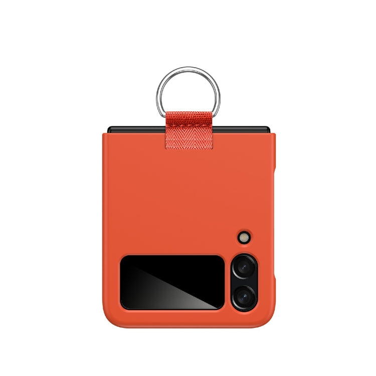 For Samsung Galaxy Z Flip4 PC Shockproof Folding Protective Case with Ring Buckle