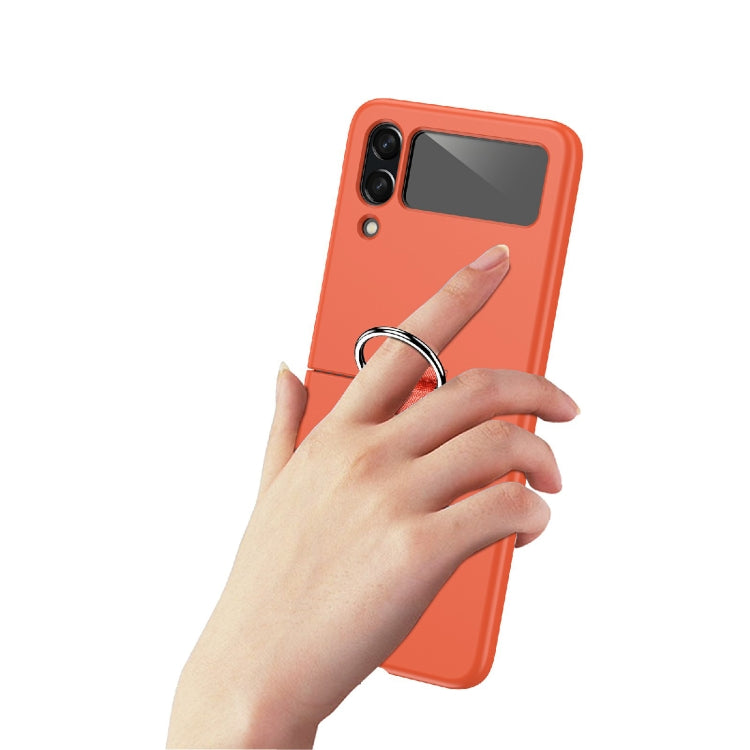 For Samsung Galaxy Z Flip4 PC Shockproof Folding Protective Case with Ring Buckle