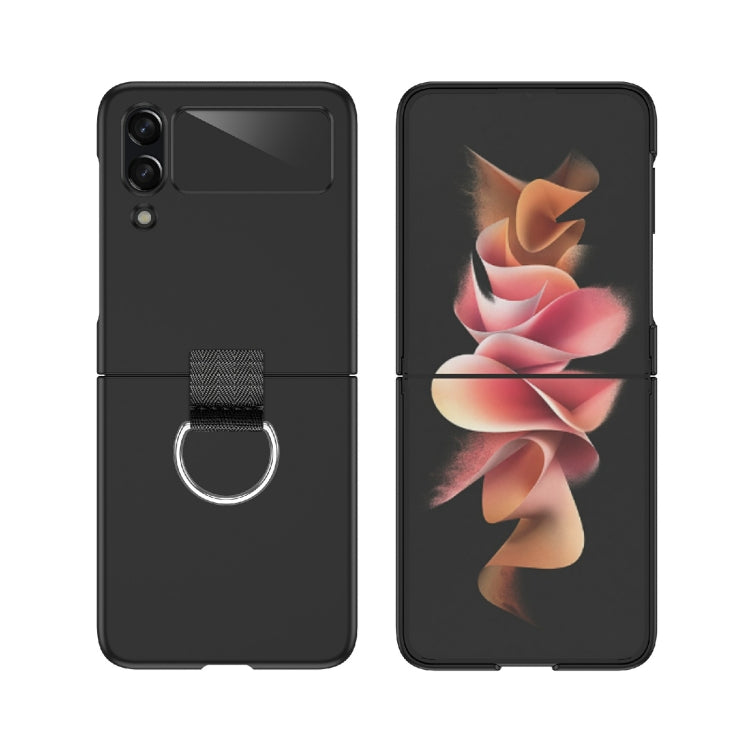 For Samsung Galaxy Z Flip4 PC Shockproof Folding Protective Case with Ring Buckle