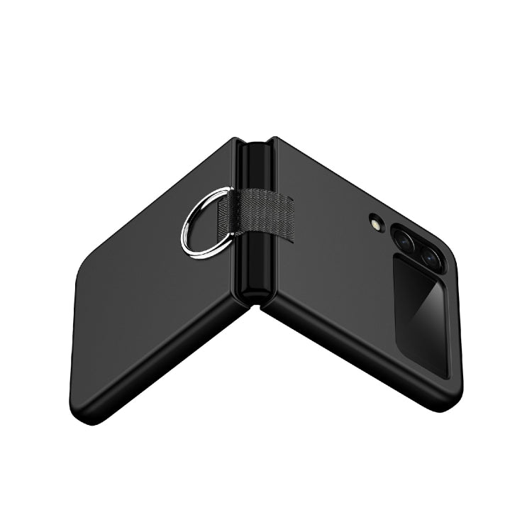 For Samsung Galaxy Z Flip4 PC Shockproof Folding Protective Case with Ring Buckle