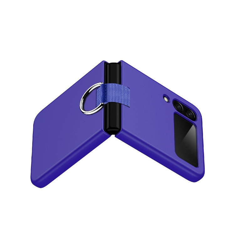 For Samsung Galaxy Z Flip4 PC Shockproof Folding Protective Case with Ring Buckle