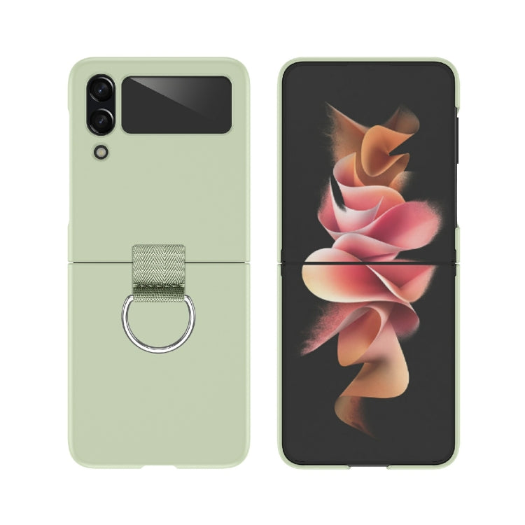 For Samsung Galaxy Z Flip4 PC Shockproof Folding Protective Case with Ring Buckle
