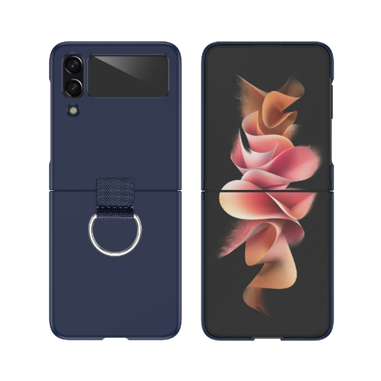 For Samsung Galaxy Z Flip4 PC Shockproof Folding Protective Case with Ring Buckle