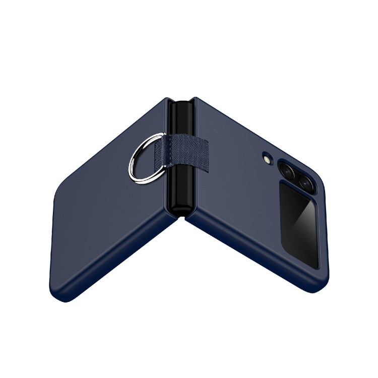 For Samsung Galaxy Z Flip4 PC Shockproof Folding Protective Case with Ring Buckle