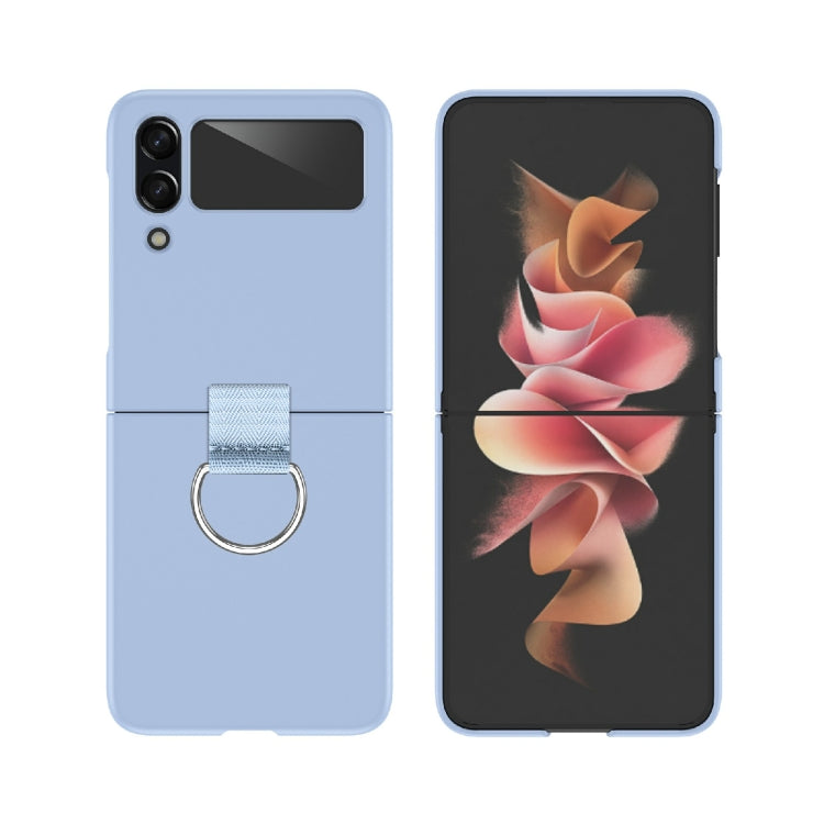 For Samsung Galaxy Z Flip4 PC Shockproof Folding Protective Case with Ring Buckle