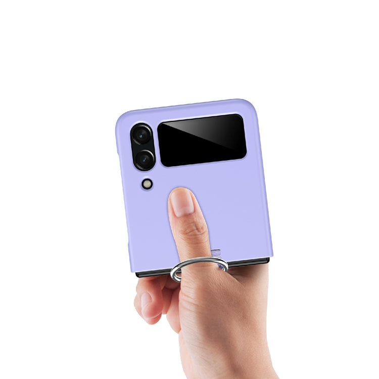 For Samsung Galaxy Z Flip4 PC Shockproof Folding Protective Case with Ring Buckle