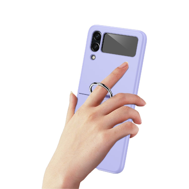 For Samsung Galaxy Z Flip4 PC Shockproof Folding Protective Case with Ring Buckle