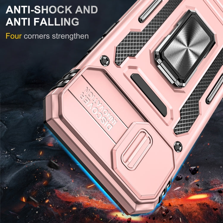 For iPhone 14 Plus Armor PC + TPU Camera Shield Phone Case