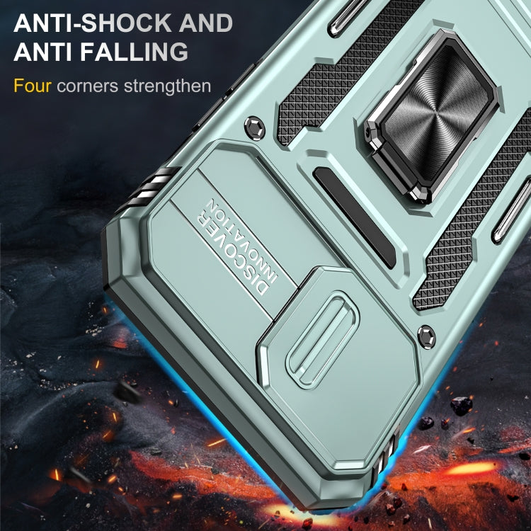 For iPhone 14 Pro Max Armor PC + TPU Camera Shield Phone Case