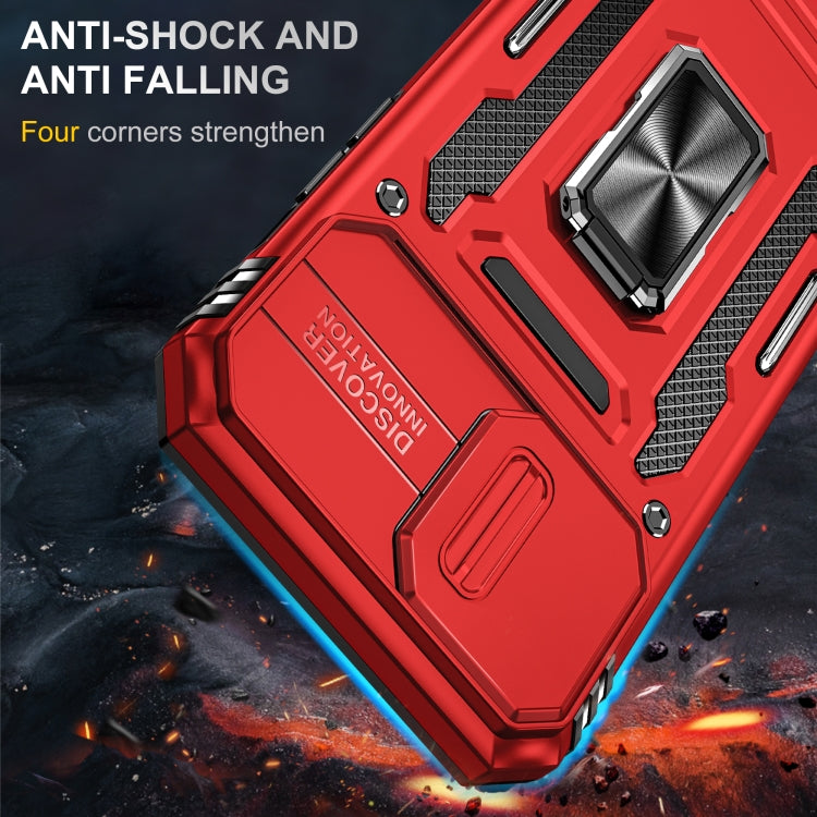 For iPhone 14 Pro Max Armor PC + TPU Camera Shield Phone Case