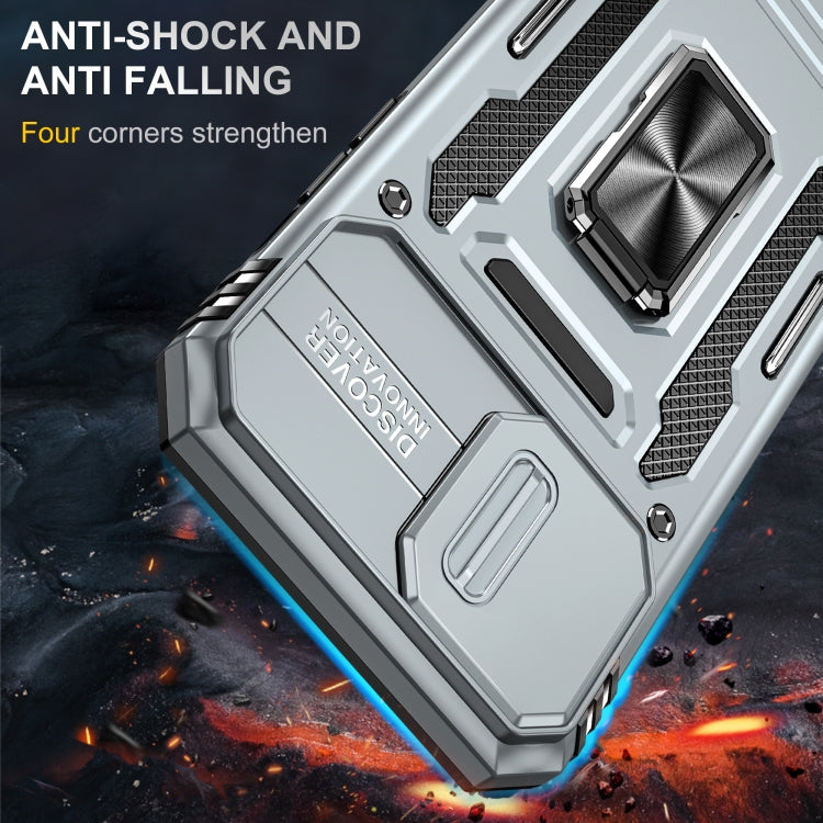 For iPhone 14 Pro Max Armor PC + TPU Camera Shield Phone Case