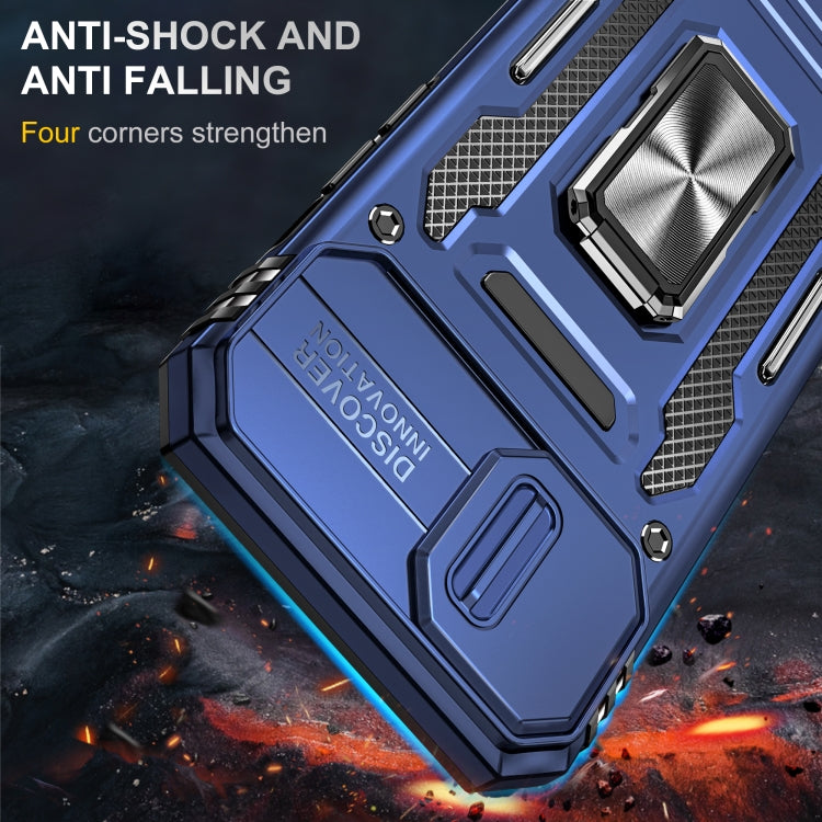 For iPhone 13 Armor PC + TPU Camera Shield Phone Case