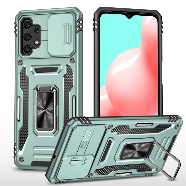 For Samsung Galaxy A32 5G Armor PC + TPU Camera Shield Phone Case
