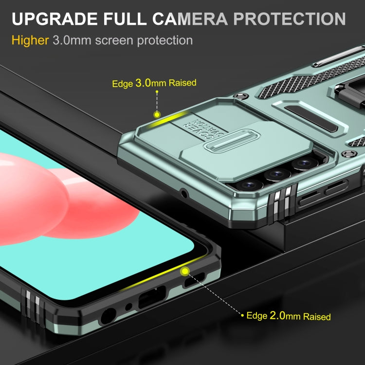 For Samsung Galaxy A32 5G Armor PC + TPU Camera Shield Phone Case