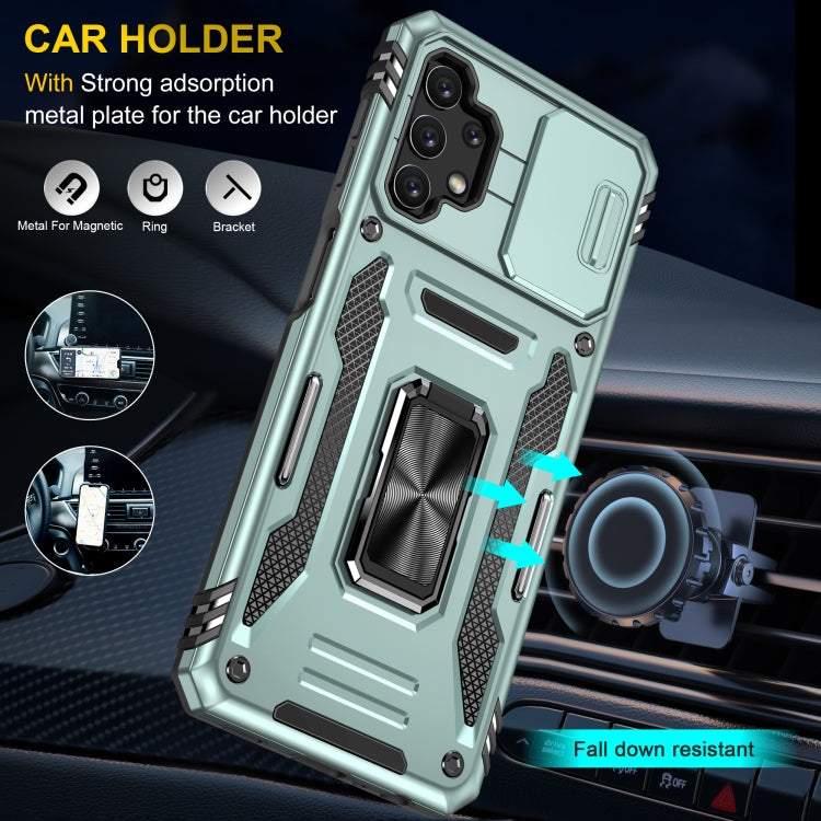 For Samsung Galaxy A32 5G Armor PC + TPU Camera Shield Phone Case