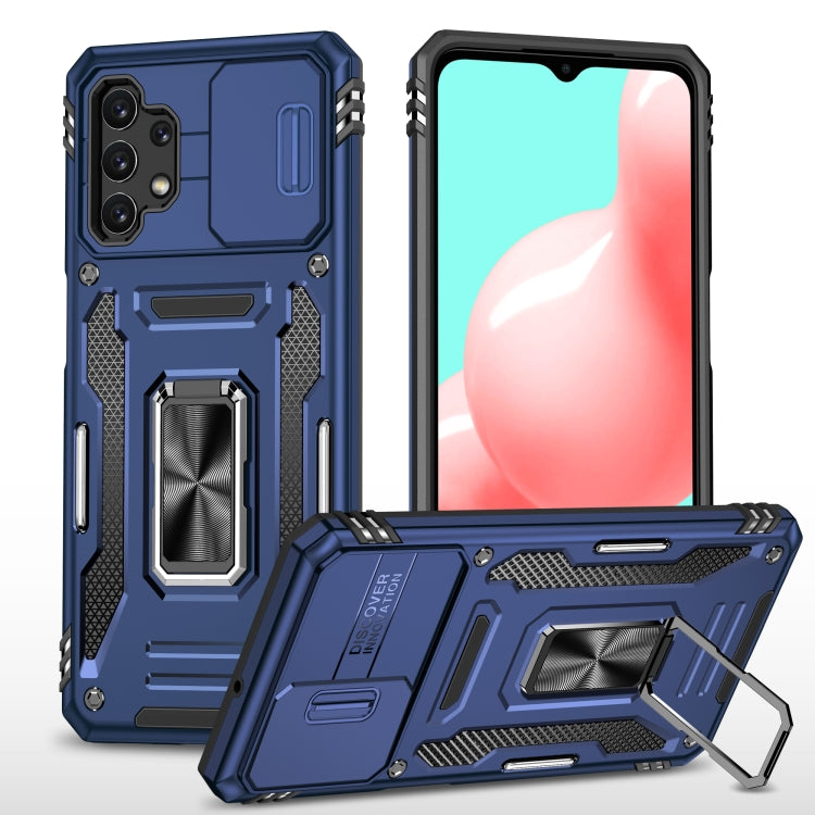 For Samsung Galaxy A32 5G Armor PC + TPU Camera Shield Phone Case