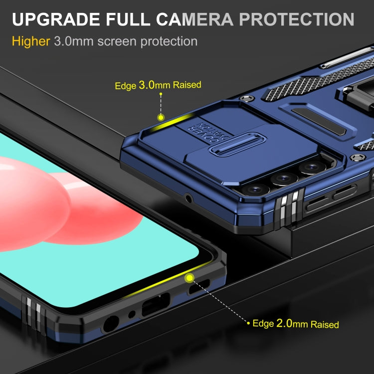 For Samsung Galaxy A32 5G Armor PC + TPU Camera Shield Phone Case