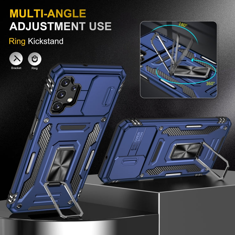 For Samsung Galaxy A32 5G Armor PC + TPU Camera Shield Phone Case