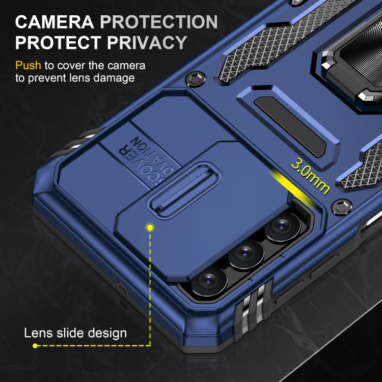For Samsung Galaxy A32 5G Armor PC + TPU Camera Shield Phone Case