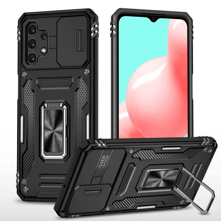 For Samsung Galaxy A32 5G Armor PC + TPU Camera Shield Phone Case