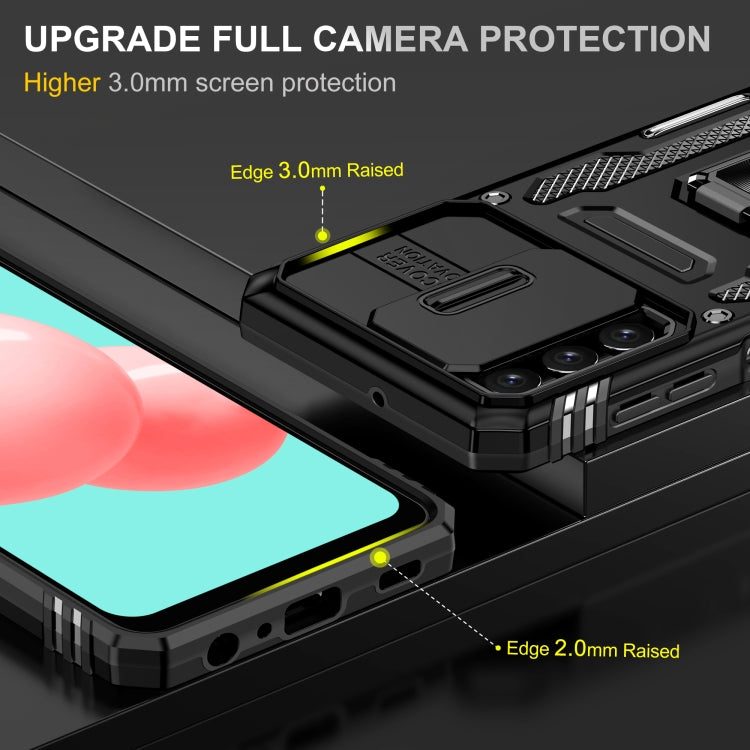 For Samsung Galaxy A32 5G Armor PC + TPU Camera Shield Phone Case