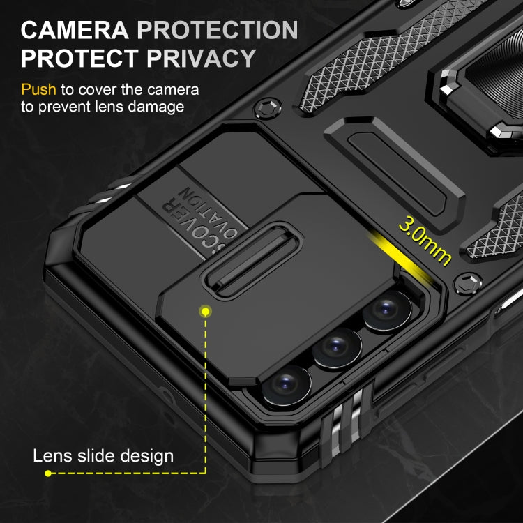 For Samsung Galaxy A32 5G Armor PC + TPU Camera Shield Phone Case