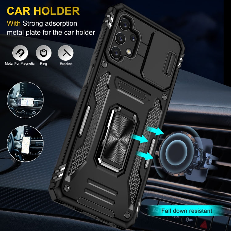 For Samsung Galaxy A32 5G Armor PC + TPU Camera Shield Phone Case